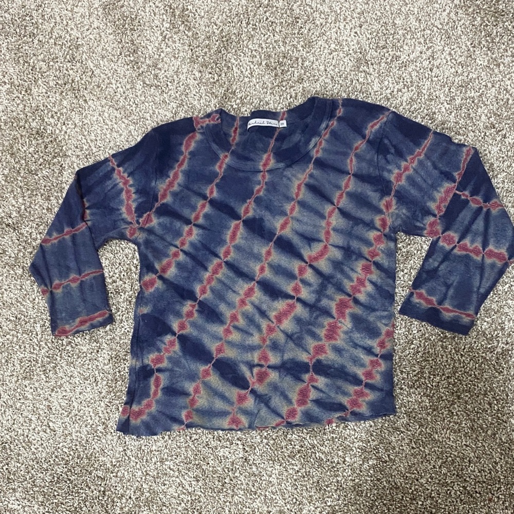 Michael Stars Blue and Pink Tie-Dye Top